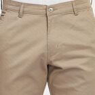 Men's Slim Fit Casual Trousers, गहरा पीला, small image number null