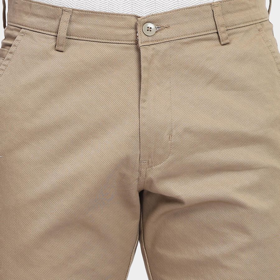 Men's Slim Fit Casual Trousers, गहरा पीला, large image number null