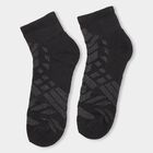 Men's Steel Blue and White Regular Fit Geometric Pattern Pack of 3 Socks, मध्यम नीला, small image number null