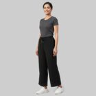 Women's Black Regular Fit Solid Track Pants, Black, small