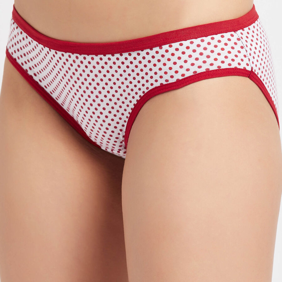 Cotton Printed Panty, Red, large image number null
