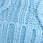Women's Light Blue Knitted Pom-Pom Beanie Cap, Light Blue, small image number null