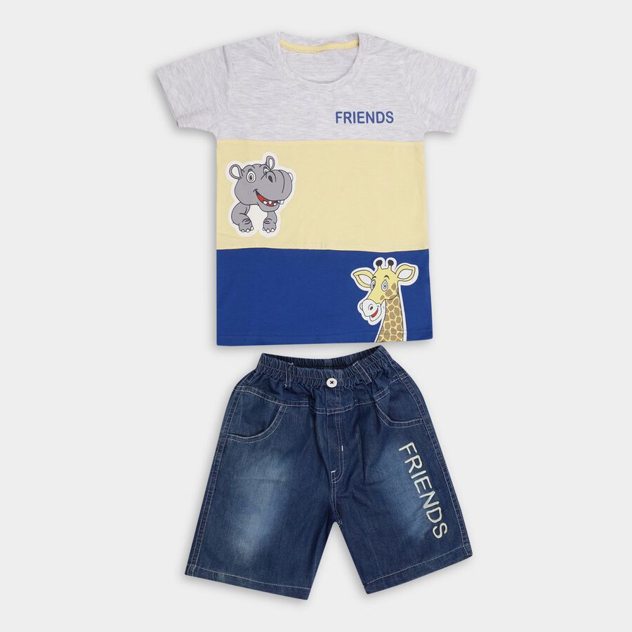 Boys' Woven Baba Suit , मिश्रित हल्का ग्रे, large image number null