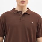 Men's Rich Brown Cotton Polo Collar Casual T-Shirt, Brown, small