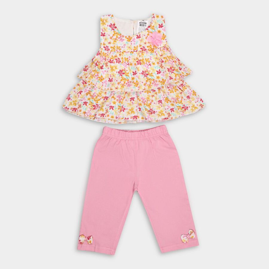 Girls' Capri Set, सफ़ेद, large image number null