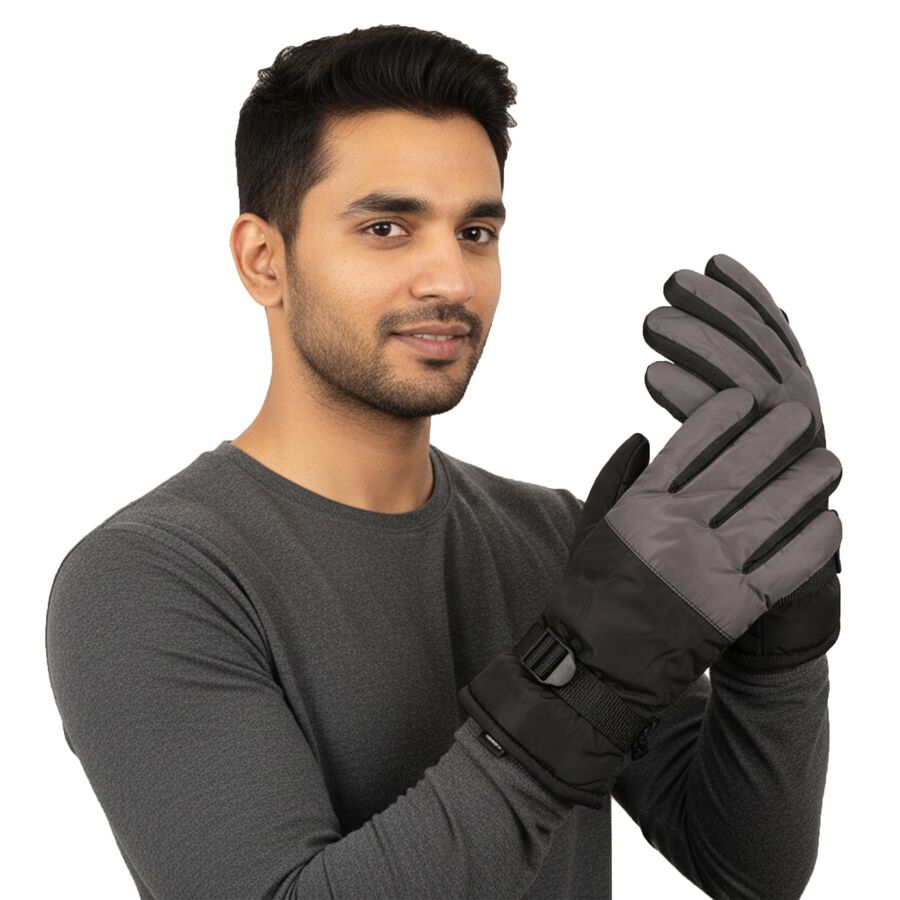 Men's Gloves, काला, large
