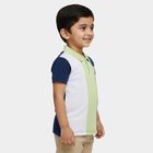 Boys Navy Blue Cotton Polo Collar Preppy T-Shirt, नेवी ब्लू, small