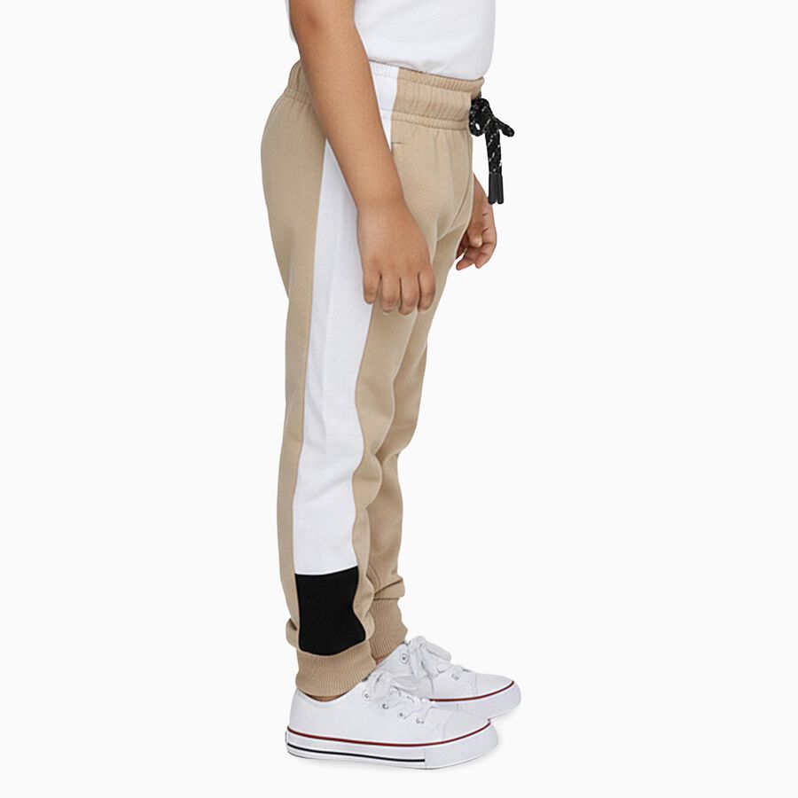 Boys' Beige Cotton Blend Printed Pyjama, गहरा पीला, large image number null