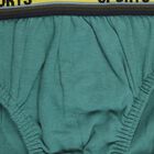 Boys' Muted Teal Green Regular Fit Briefs, हल्का हरा, small image number null
