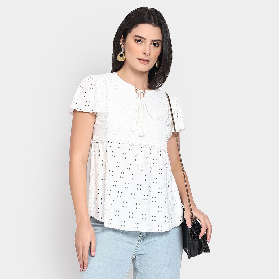 Ladies' Top , White, large image number null