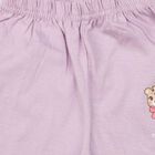 Infants' Lavender Jogger Fit Cartoon Printed Cotton Pyjama, लाइलेक, small