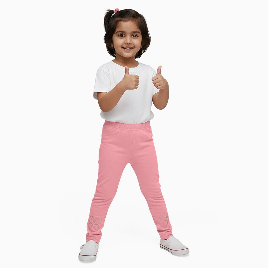 Girls' Legging, गुलाबी, large image number null