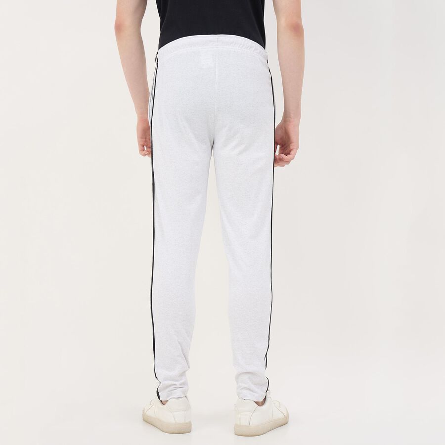 Men's Light Grey Regular Fit Track Pants, मिश्रित हल्का ग्रे, large