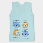 Infants' 100% Cotton Vest , Aqua, small