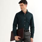 Men's Dark Forest Green Classic Formal Shirt, गहरा हरा, small