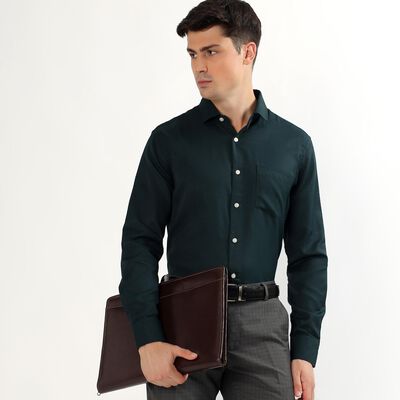 Men's Dark Forest Green Classic Formal Shirt