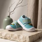 Boys' Light Blue Velcro Strap Sneakers, नीला, small