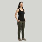 Women's Black Sleeveless Minimalist Slip, काला, small