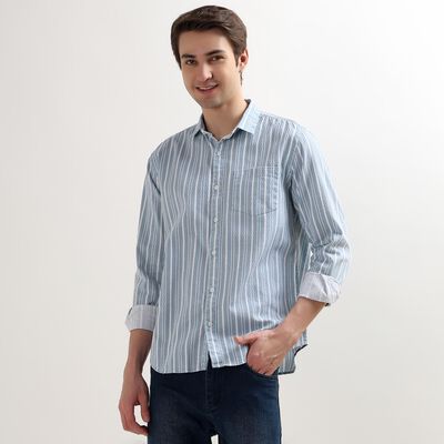 Men's 100% Cotton Regular Collar Casual Shirt