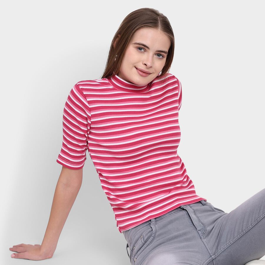Ladies'  Crop  Top, Pink, large image number null
