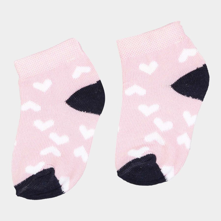 Girls Cotton Solid Socks, Navy Blue, large image number null