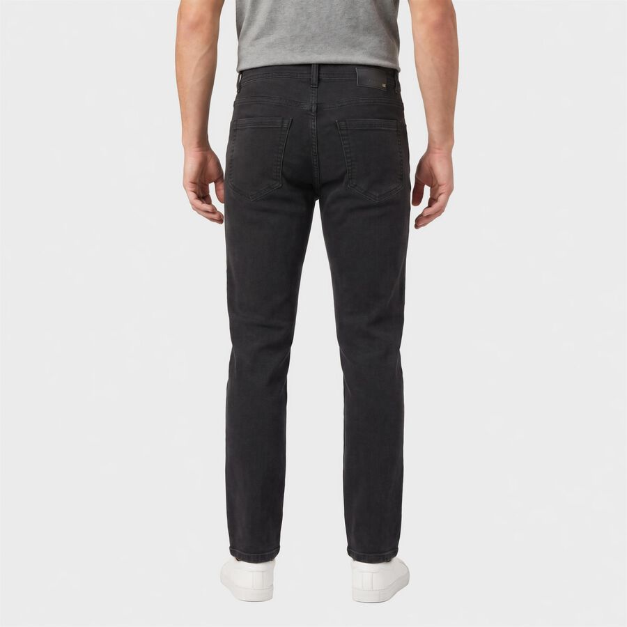 Men's Dark Grey Slim Fit Washed Jeans, Dark Grey, large