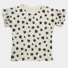 Girls' T-Shirt, ऑफ व्हाइट, small