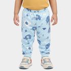 Infants' Light Blue Jogger Fit Elephant Printed Pyjama, हल्का नीला, small