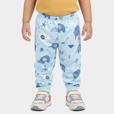 Infants' Light Blue Jogger Fit Elephant Printed Pyjama