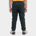 Boys' Olive Green Jogger Fit Drawstring Waist Jeans, ओलिव, small