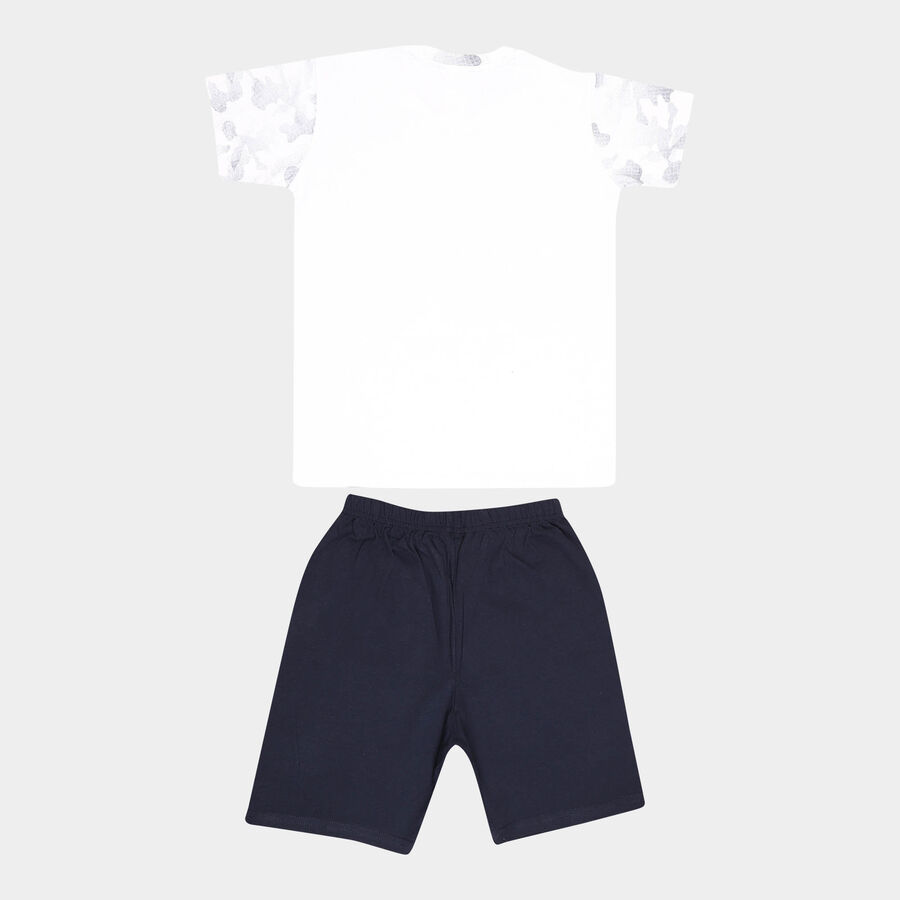 Boys Cotton Baba Suit, White, large image number null