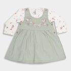 Infants' 100% Cotton Frock, हल्का हरा, small image number null