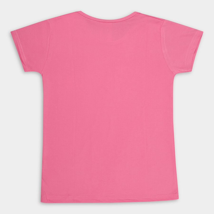 Girls' T-Shirt, गुलाबी, large image number null