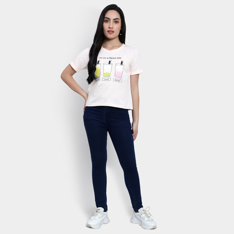 Round Neck T-Shirt, Light Pink, large image number null