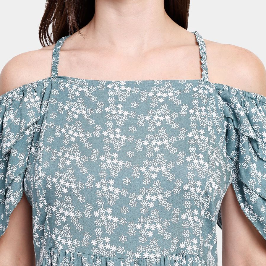 Ladies' Dress, हल्का हरा, large image number null