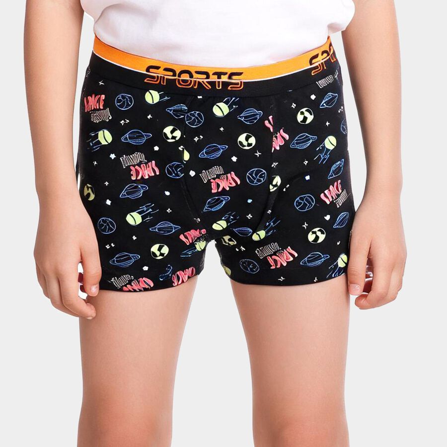 Boys Black Regular Fit Briefs, काला, large
