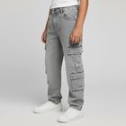 Boys' 100% Cotton Jeans, हल्का ग्रे, small image number null