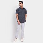 Men's 100% Cotton Casual Shirt, नेवी ब्लू, small