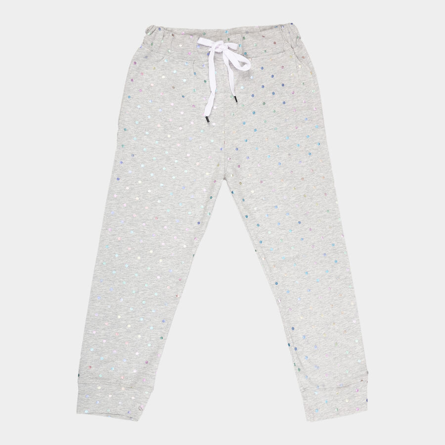 Girls Printed Pyjama, Light Grey, large image number null