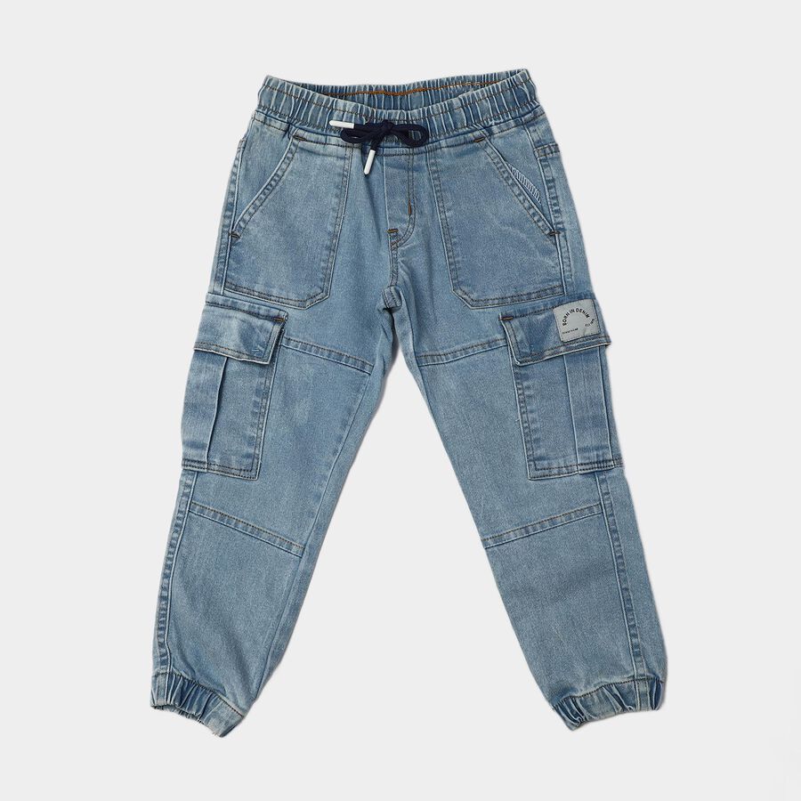 Boys' Light Blue Cargo Fit Utility Jeans, Light Blue, large