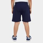 Boys' Navy Blue Regular Fit Skater Print Bermuda Shorts, नेवी ब्लू, small