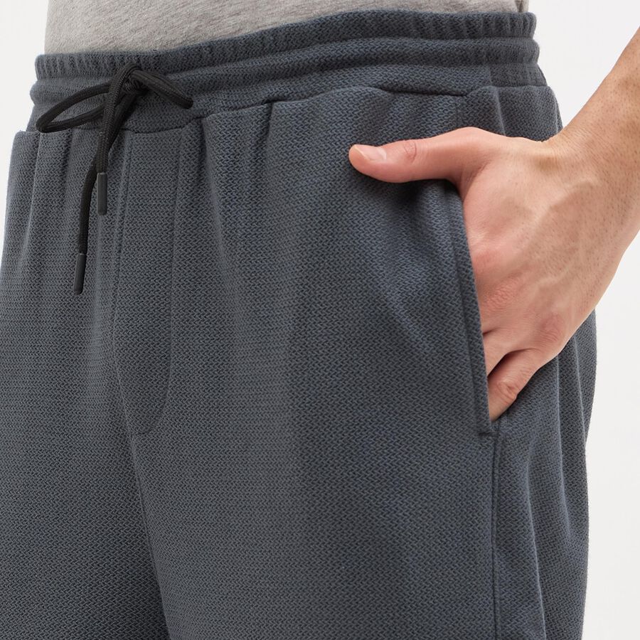 Men's Charcoal Grey Regular Fit Cargo Jogger, मध्यम नीला, large image number null