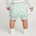 Infant Mint Green Regular Fit Floral Print Bloomers, हल्का हरा, small image number null