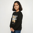Girls' Sweatshirt, काला, small image number null