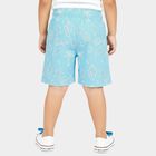 Boys' Blue Regular Fit Printed Bermuda Shorts, Light Blue, small