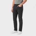 Men's Dark Grey Slim Fit Washed Jeans, Dark Grey, small