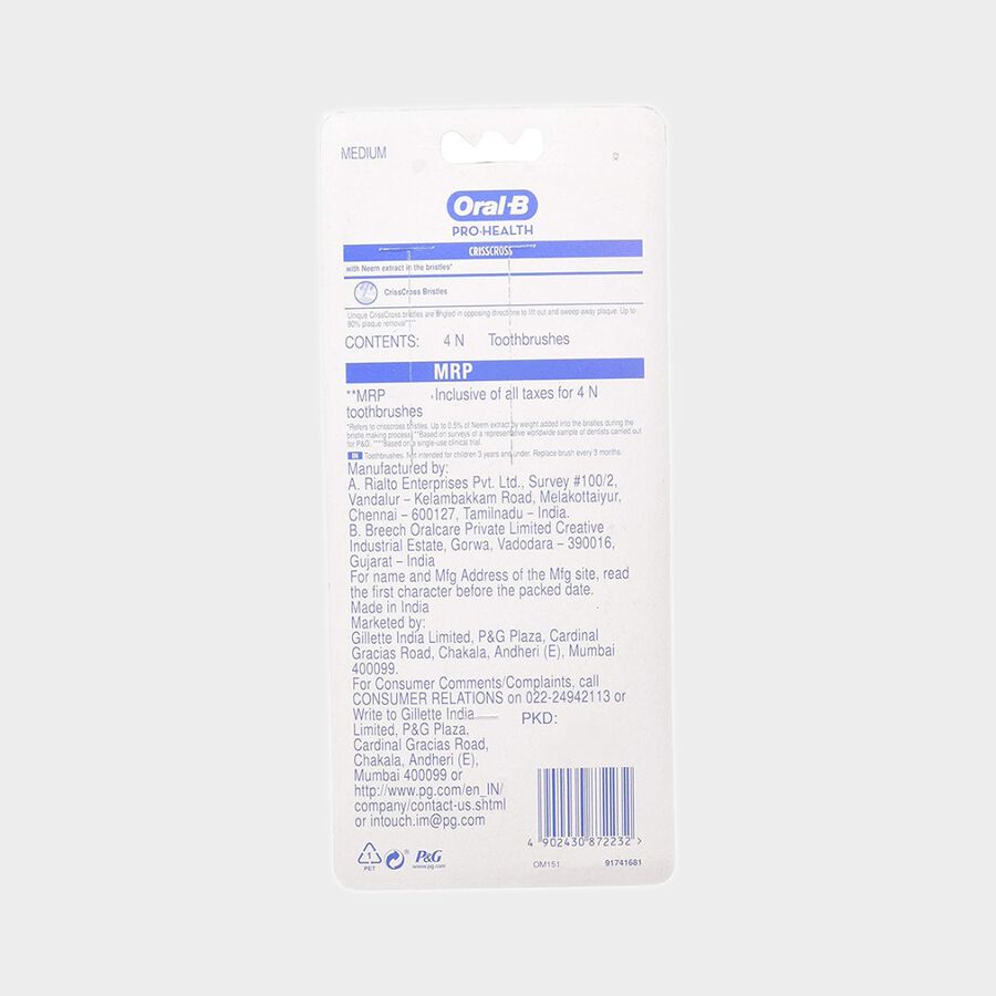 Neem Medium Tooth Brush, , large image number null
