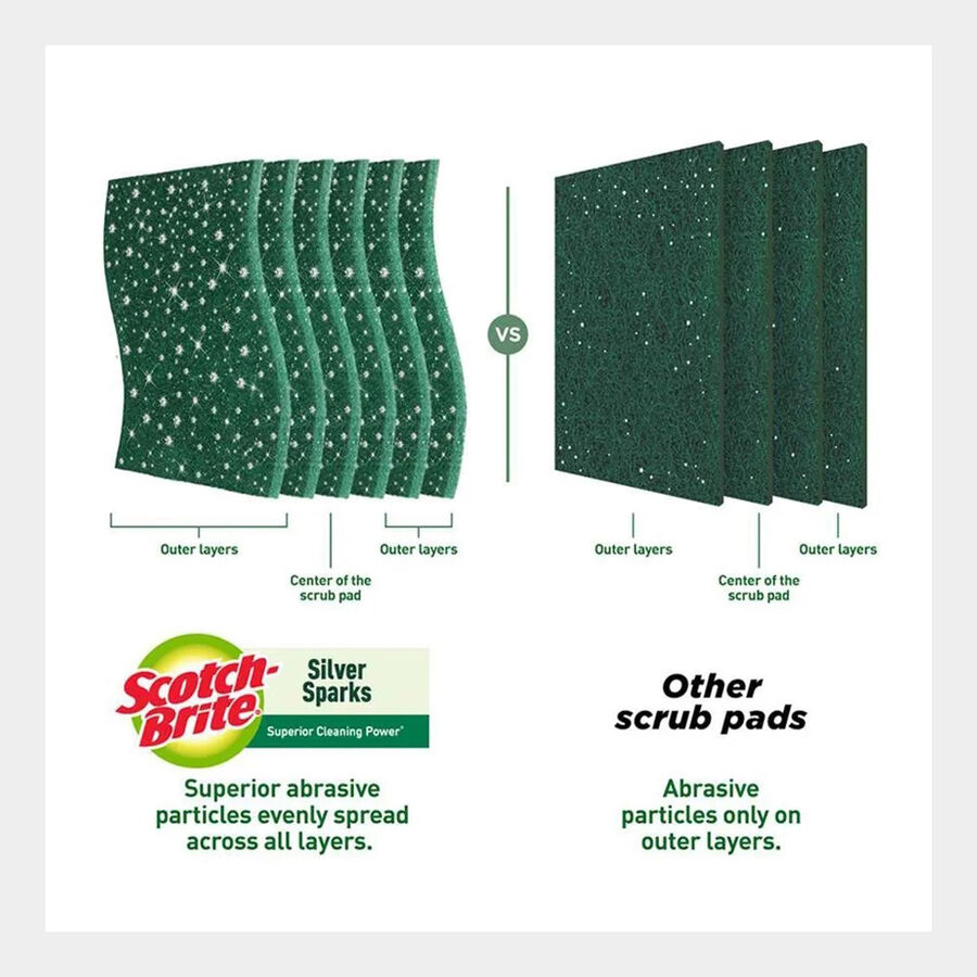 Silver Sparks Scrub Pad, , large image number null