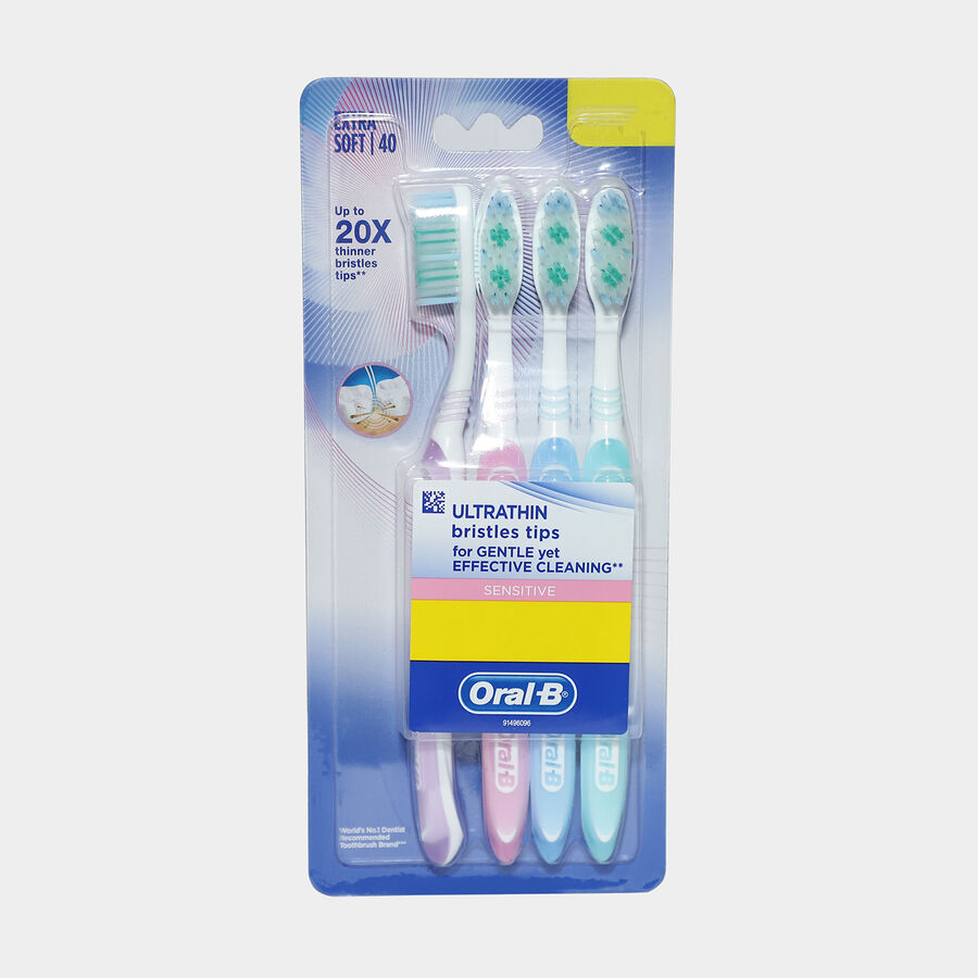 Ultra Thin Sensitive Tooth Brush, 4 Pcs., large image number null
