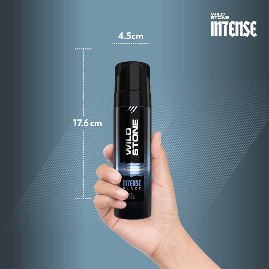 Intense Black No Gas Deodorant For Men, 120 ml X 2, large